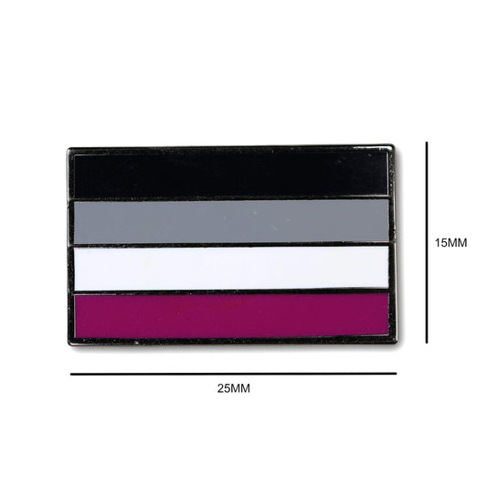 Four-color rectangular patch with dimensions on a white background