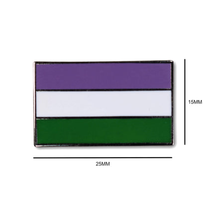Three-color flag with dimensions on a white background