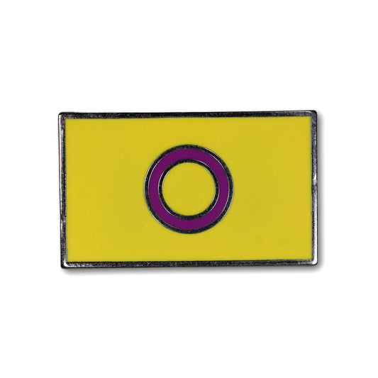 Yellow rectangle with a purple circle in the center on a white background