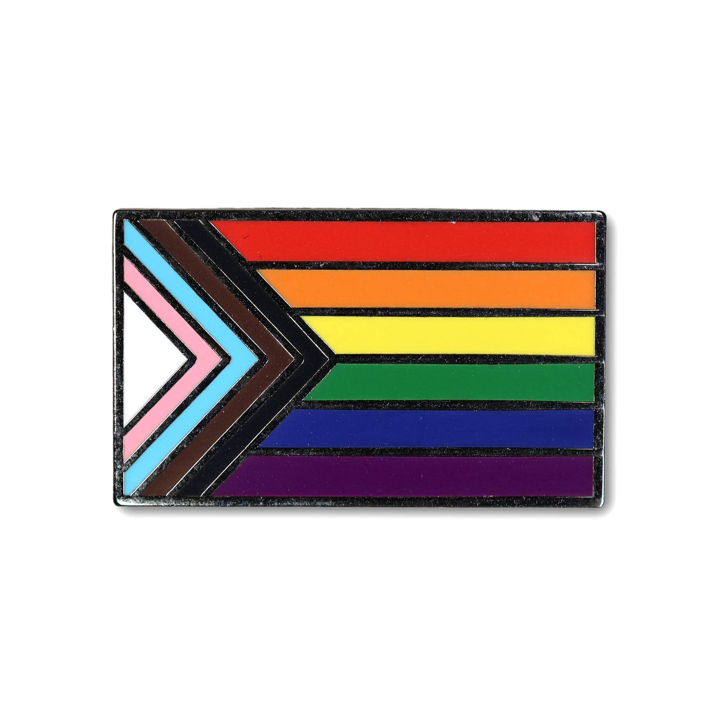 LGBTQ+ pride flag with rainbow colors on a white background