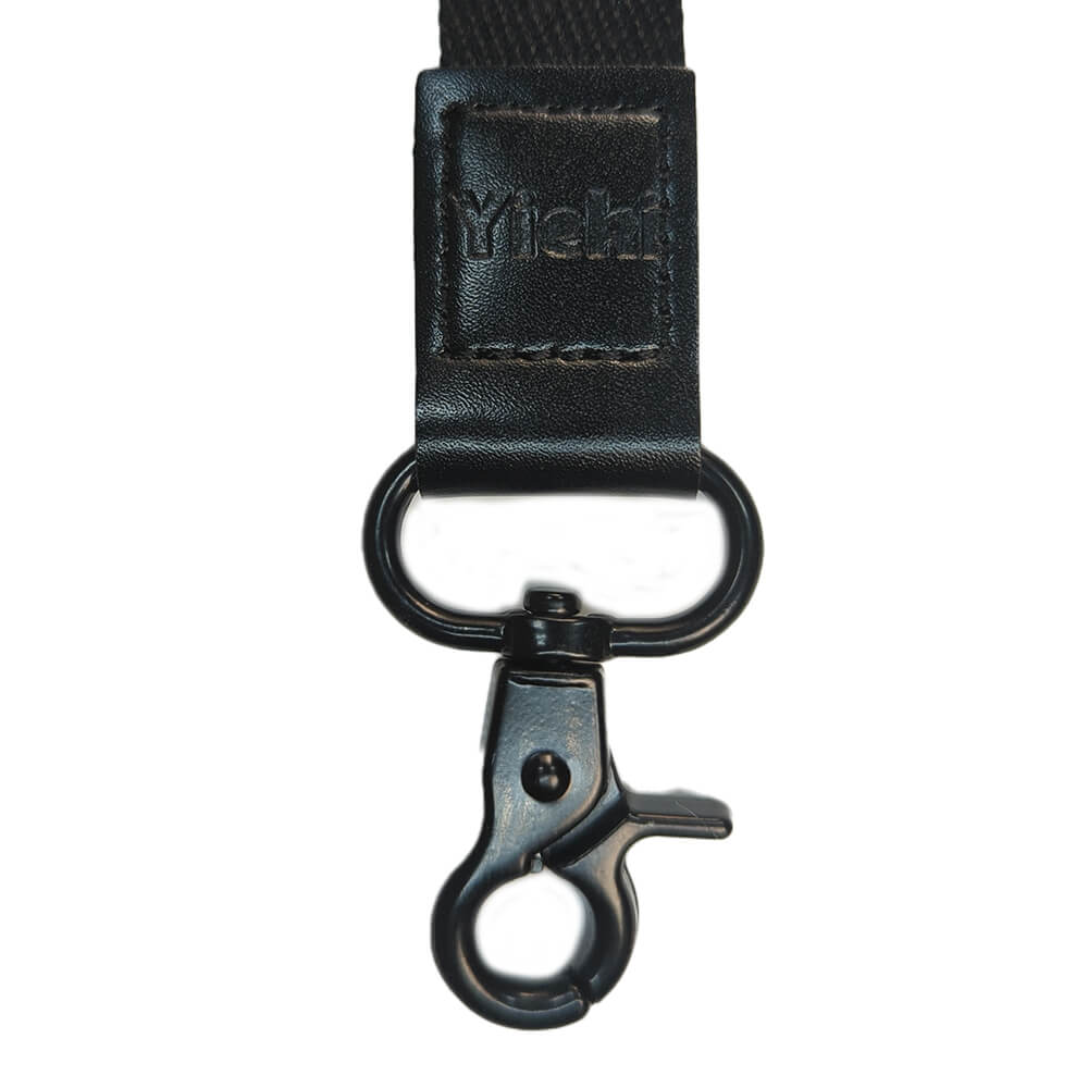 The leather accents and the buckle 